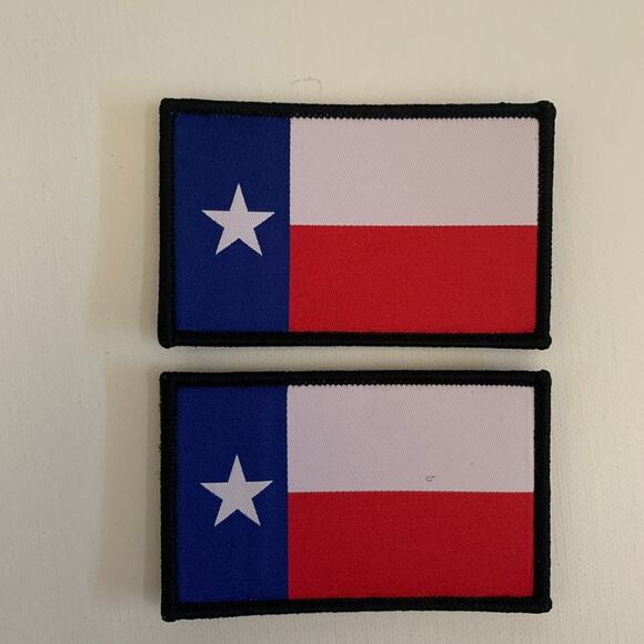 Unbranded Other - Lot Of 2 Texas Flag Lone Star State Patch Badge 3''x2'' New